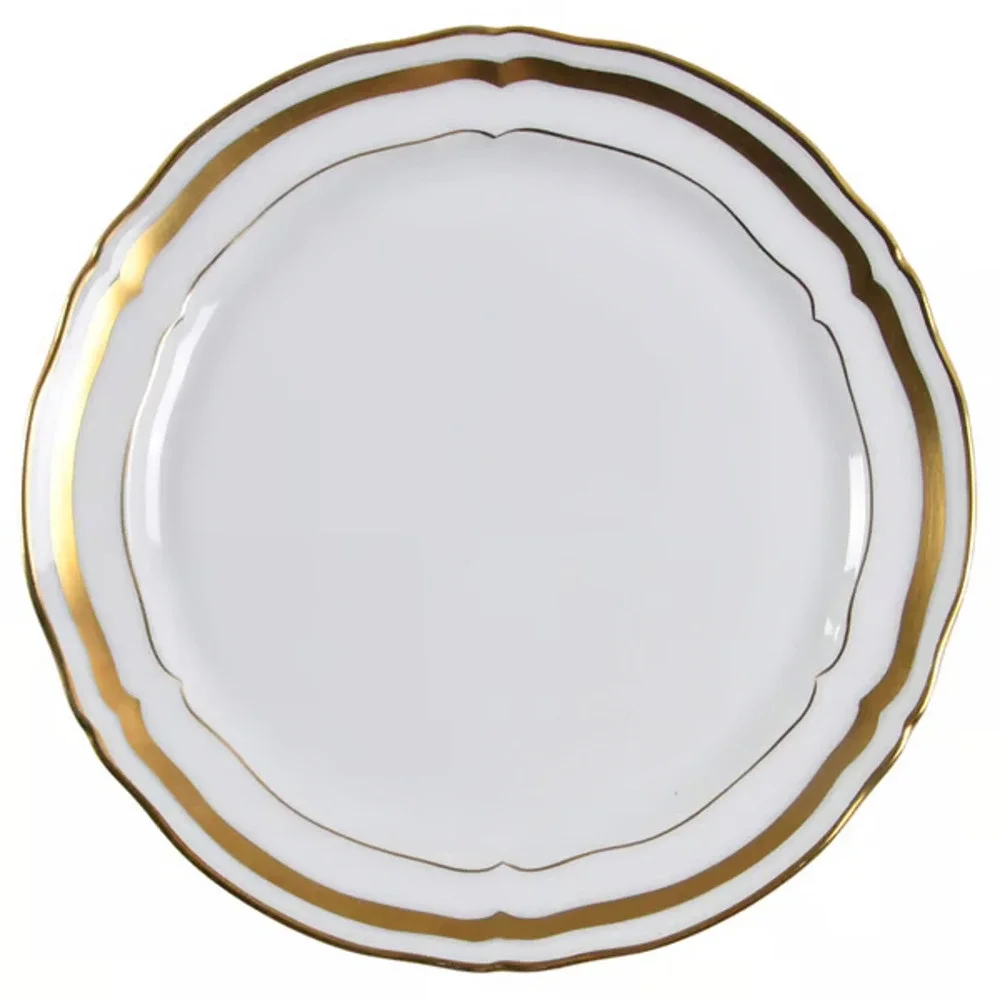 👑 Raynaud Limoges Marie Antoinette Gold White 5 Pc Place Setting France